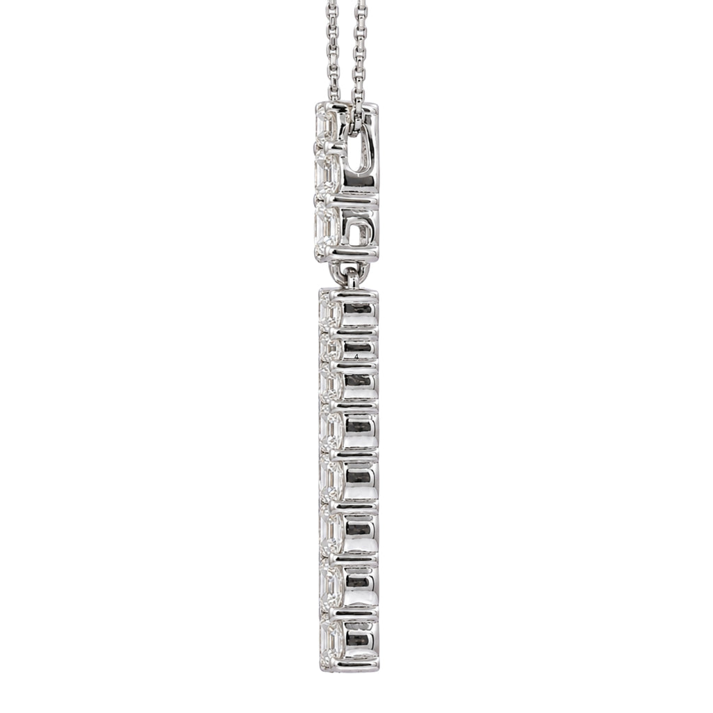 Diamonair Lab Grown Diamond (F/VS+) 2.00 carat Round cut Sterling Silver Pendant - Sterling Silver