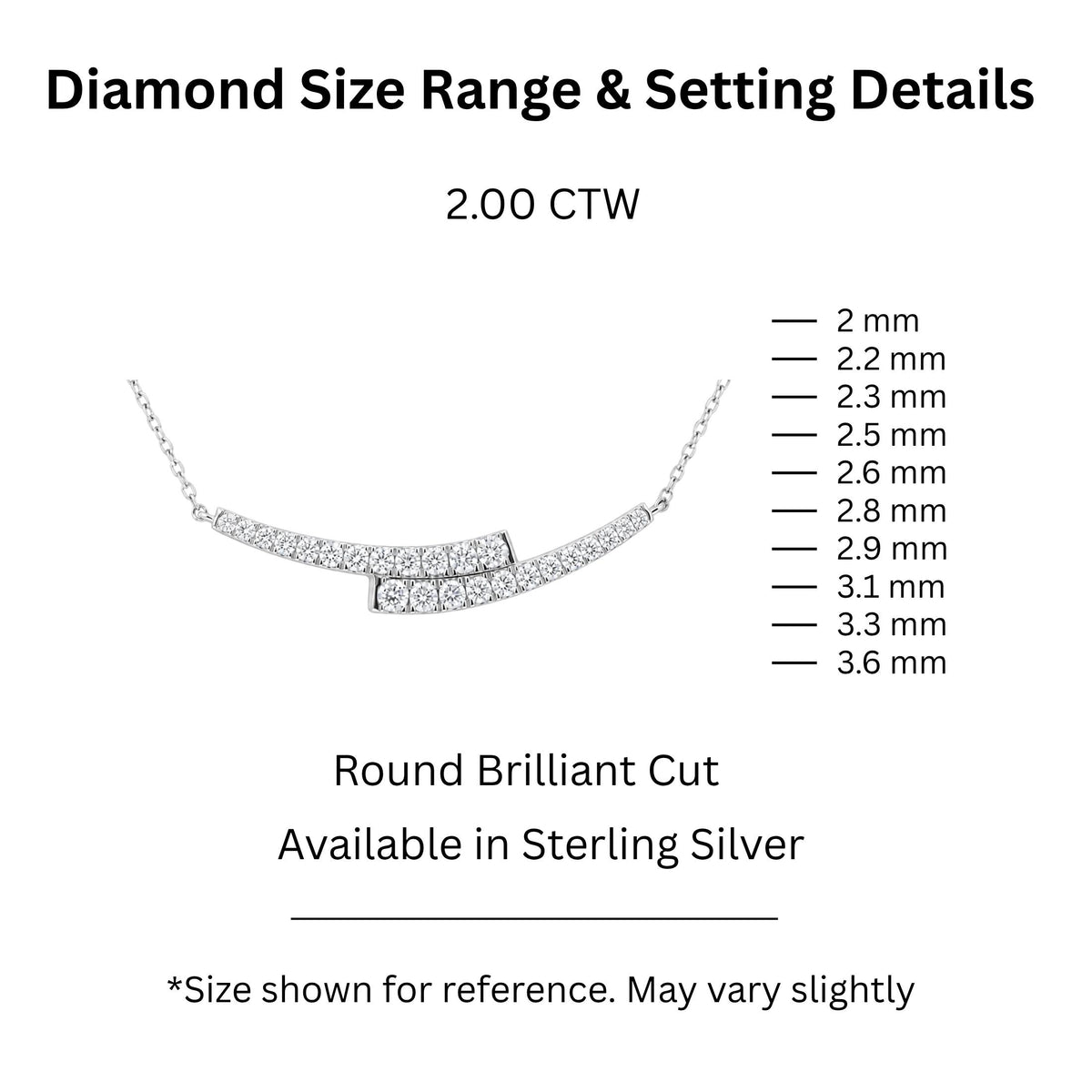 Diamonair Smile Necklace Set - Lab Grown Diamond Sterling Silver Necklace