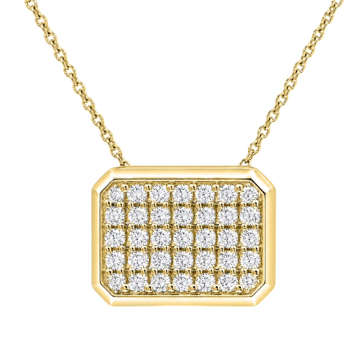 2 ctw Round Cluster Pendant Necklace