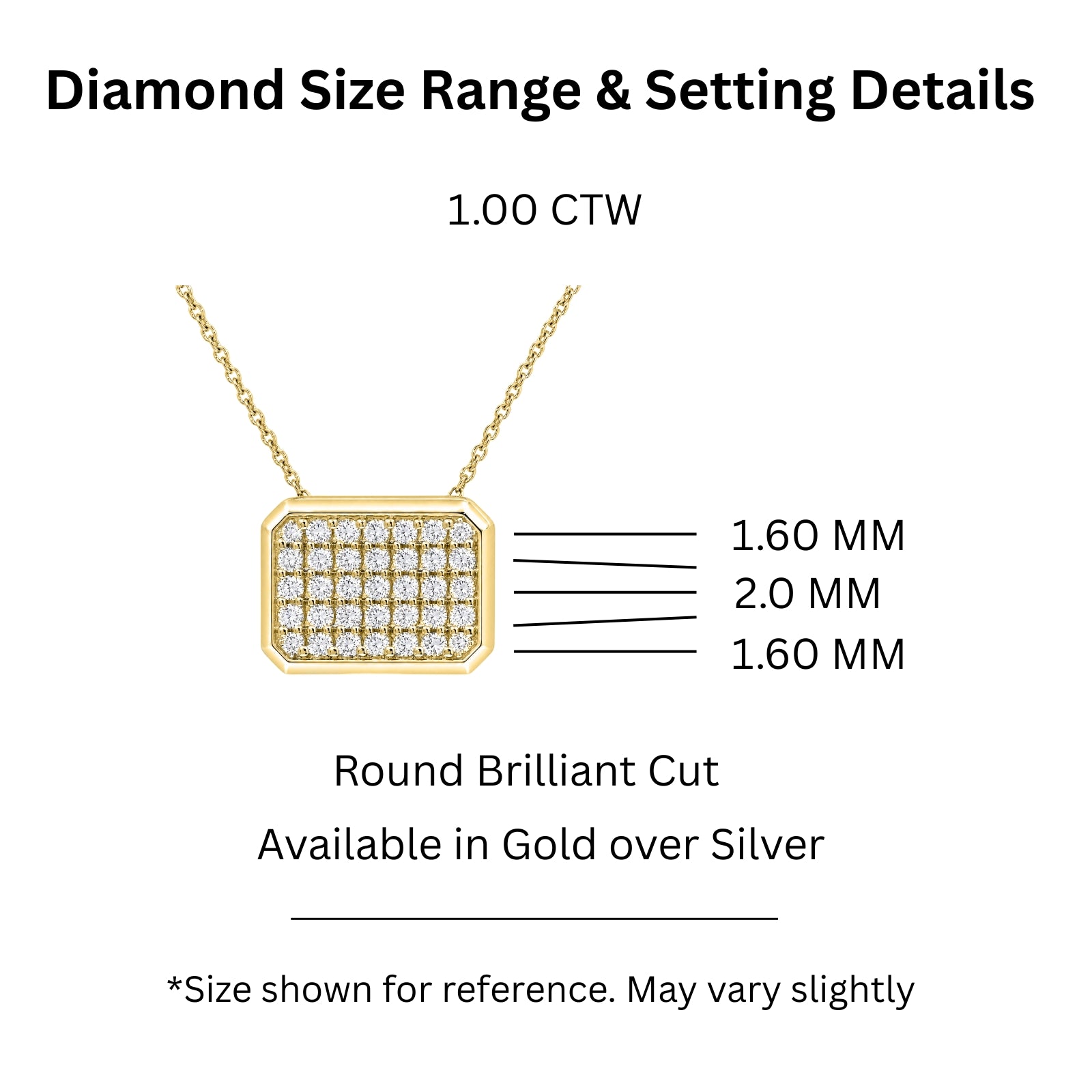 Diamonair Lab Grown Diamond (F/VS+) 2.00 carat Round cut Sterling Silver Circle Pendant - Sterling Silver | Gold over Silver