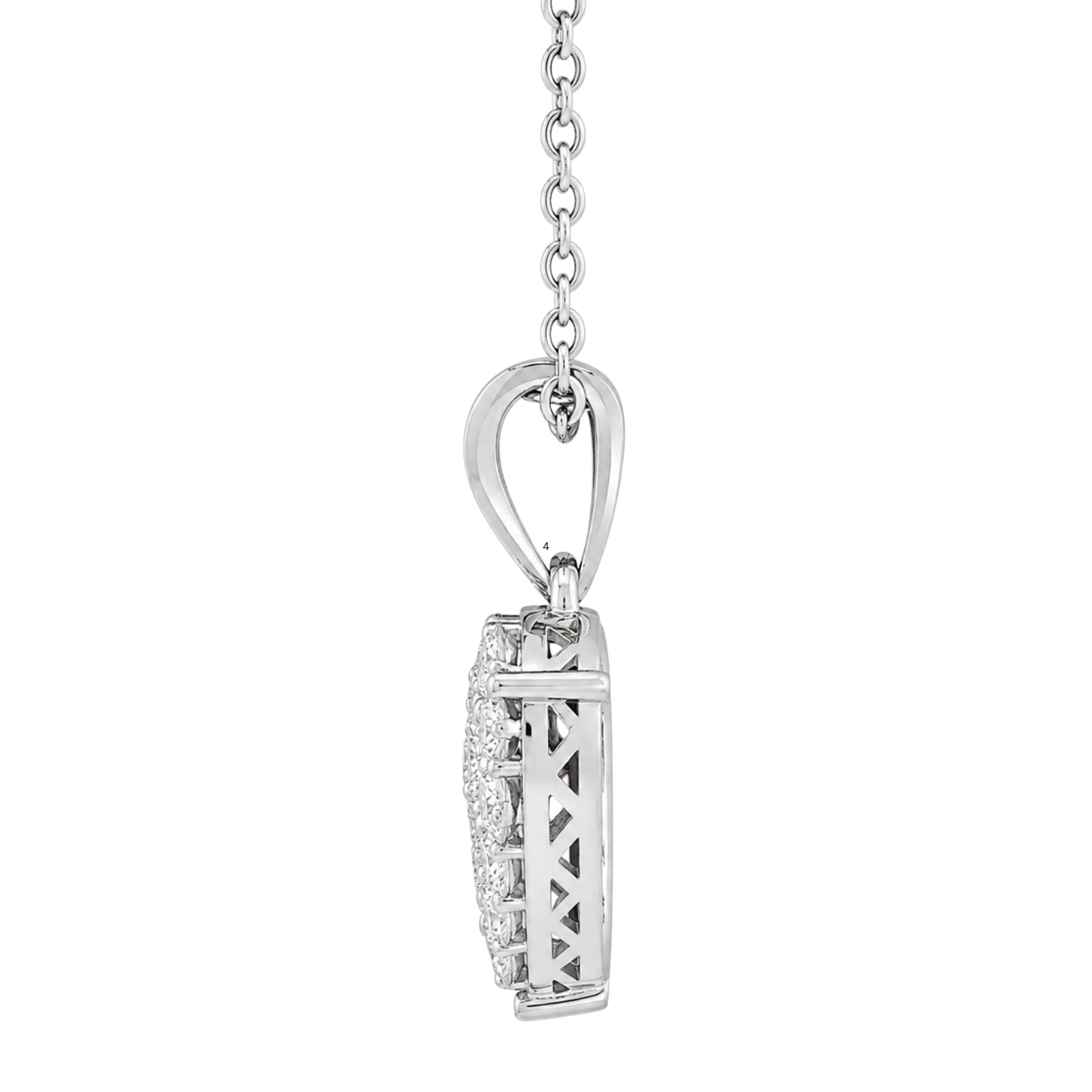 Diamonair Lab Grown Diamond (F/VS+) 1.00 carat Round cut Sterling Silver Heart Pendant - Sterling Silver | Gold over Silver