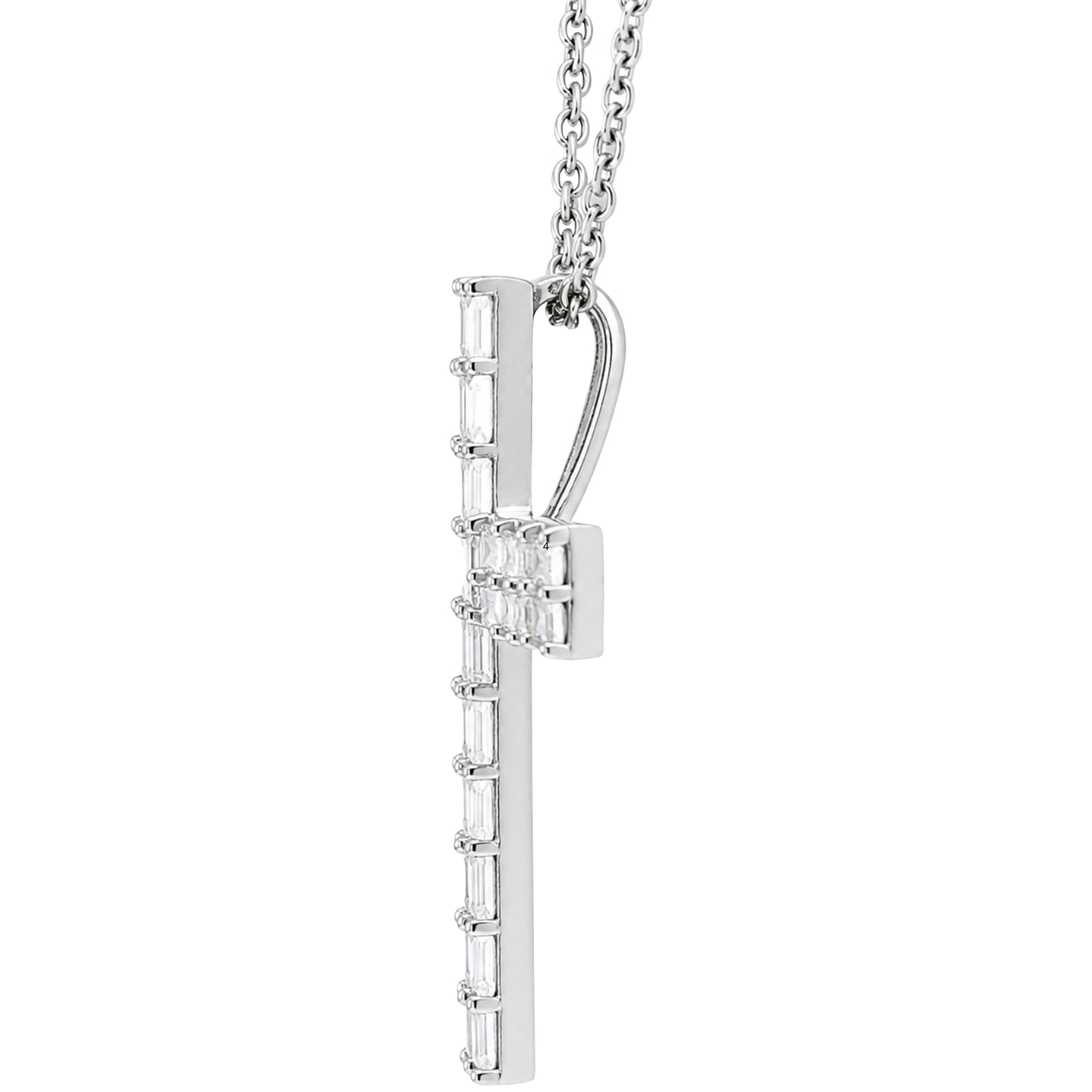 Diamonair Lab Grown Diamond (F/VS+) 1.00 carat Round cut Sterling Silver Cross Pendant - Sterling Silver | Gold over Silver