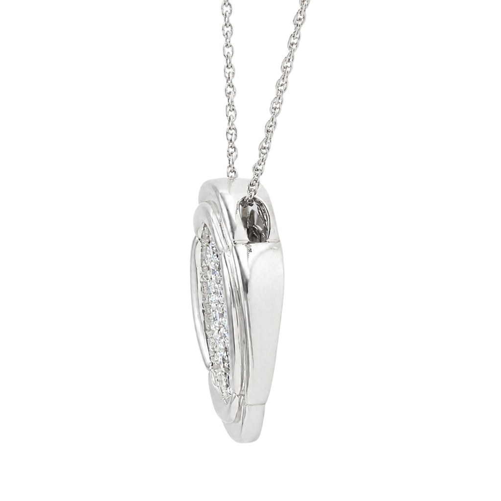 Diamonair Lab Grown Diamond (F/VS+) 1.00 carat Round cut Sterling Silver Cluster Pendant - Sterling Silver | Gold over Silver