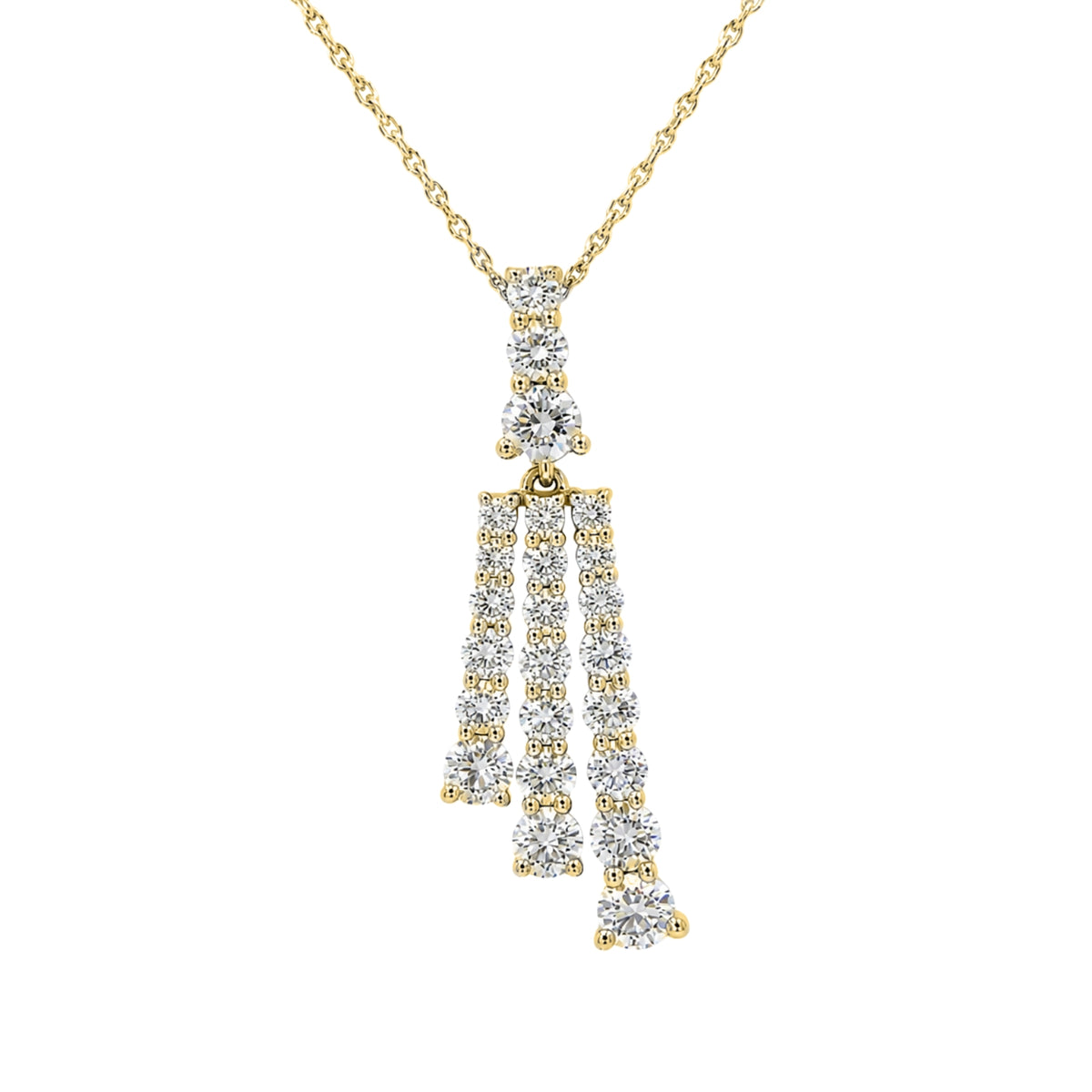 2 ctw Round Pendant Necklace