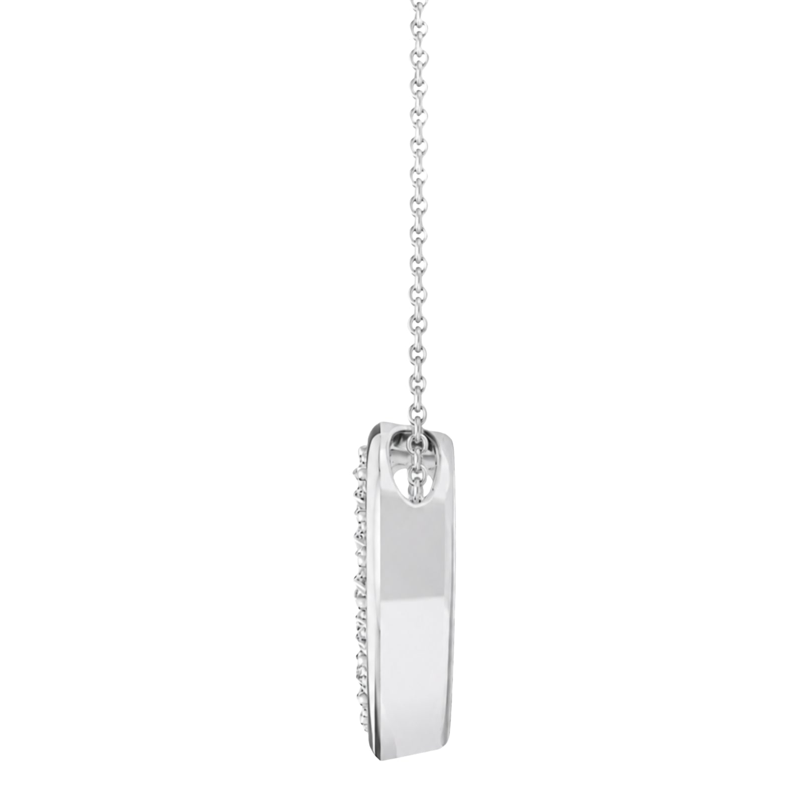 Diamonair Lab Grown Diamond (F/VS+) 1.00 carat Round cut Sterling Silver Heart Pendant - Sterling Silver | Gold over Silver