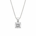 Cushion Solitaire Pendant Necklace