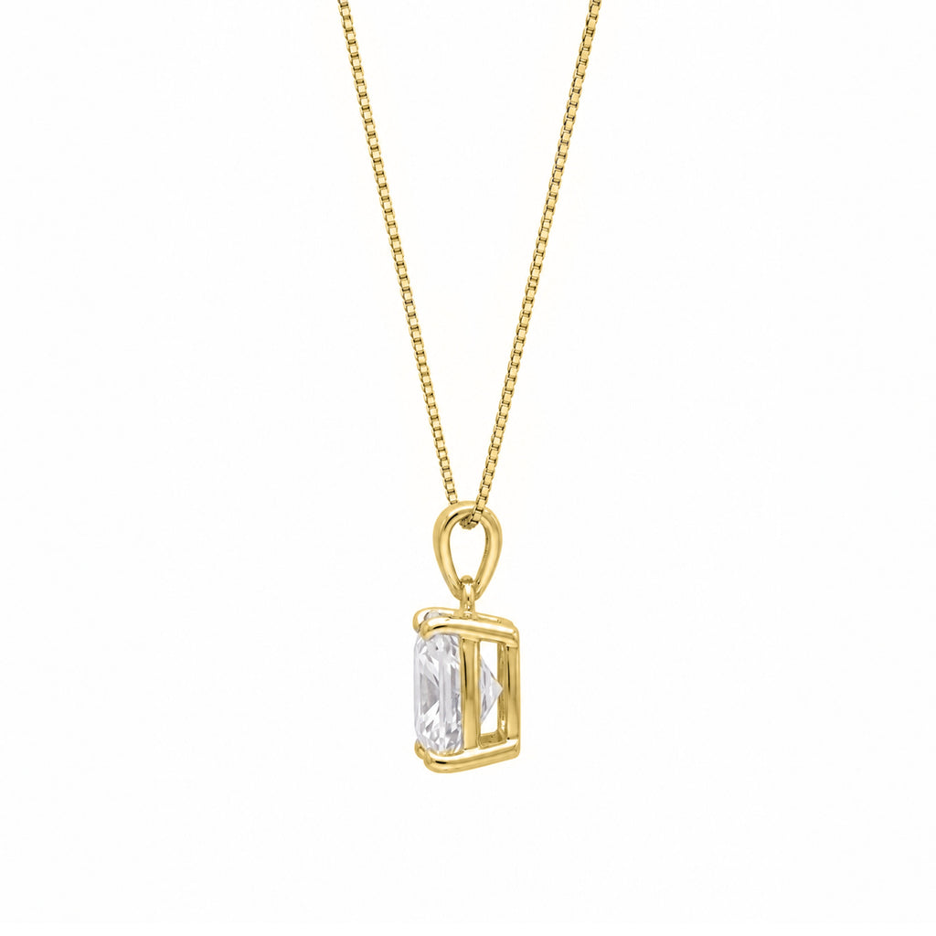 Cushion Solitaire Pendant Necklace