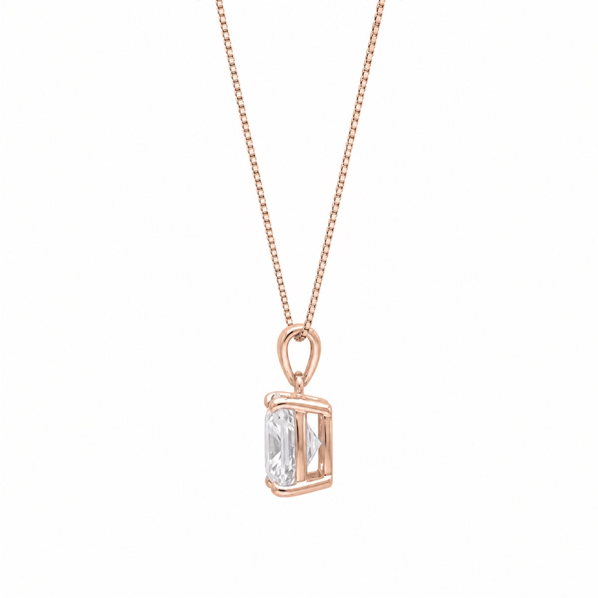 Cushion Solitaire Pendant Necklace