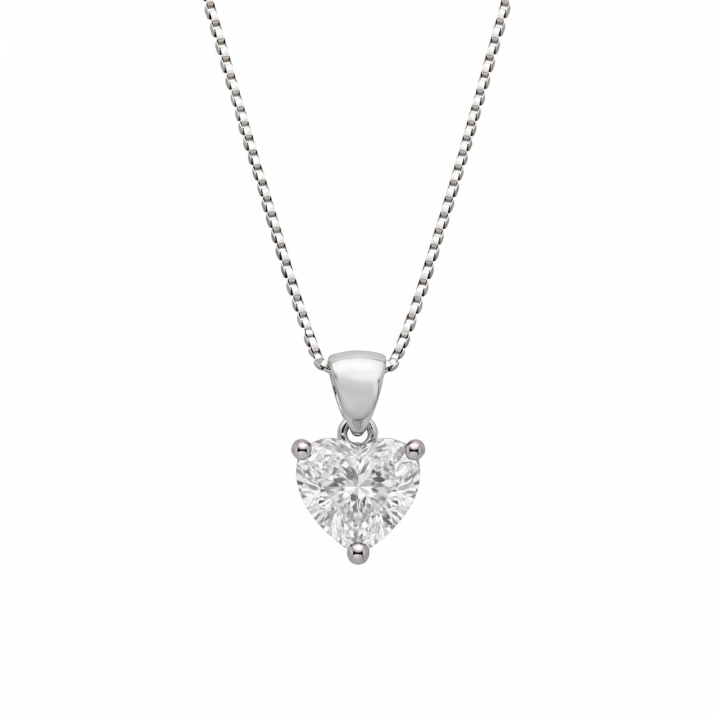 Heart Solitaire Pendant Necklace