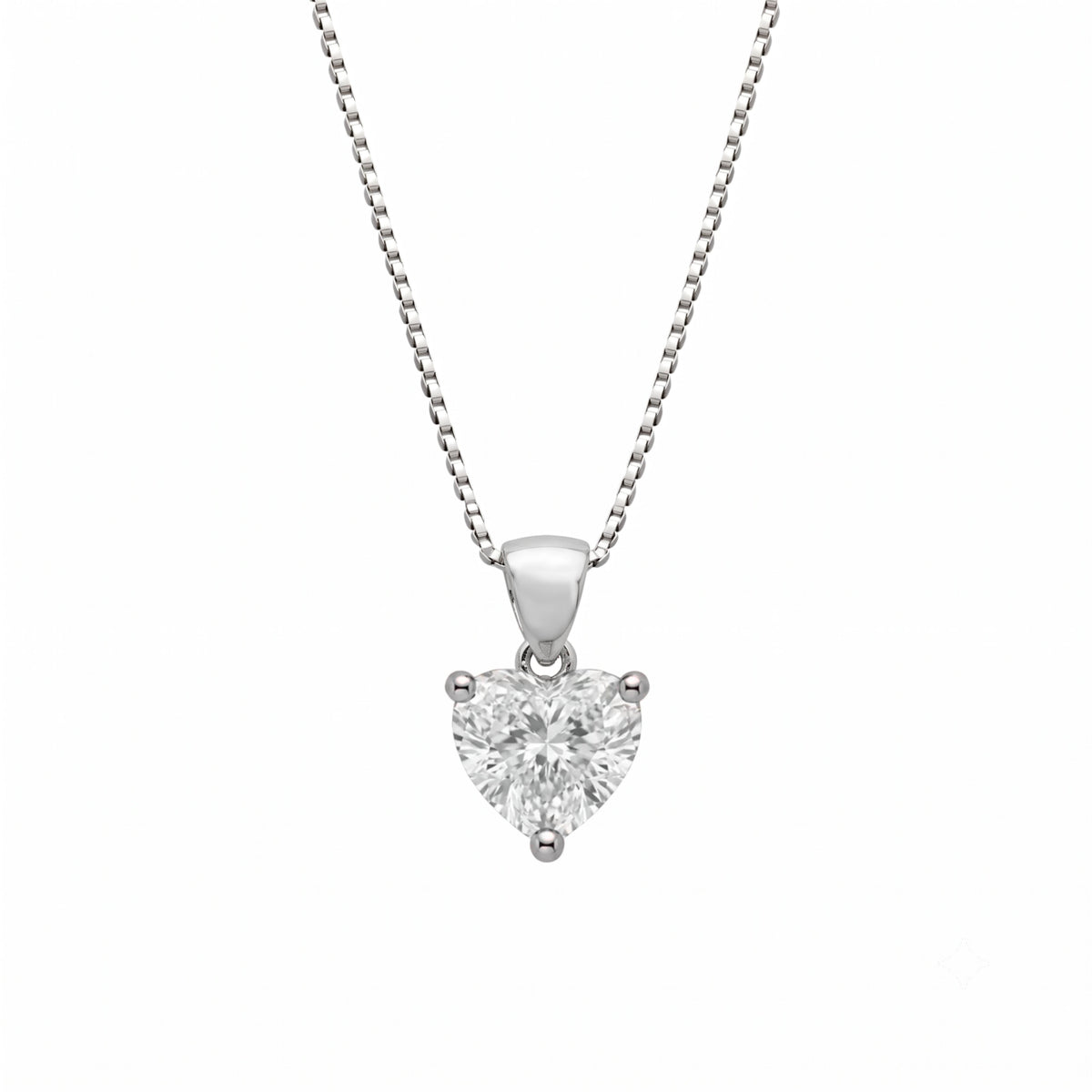 Heart Solitaire Pendant Necklace