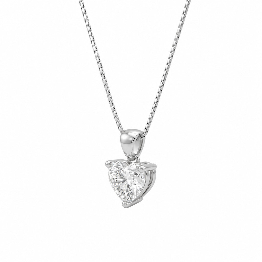 Heart Solitaire Pendant Necklace