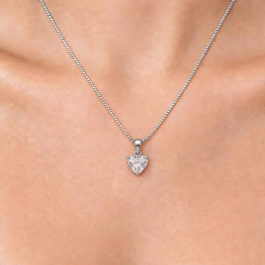 Heart Solitaire Pendant Necklace
