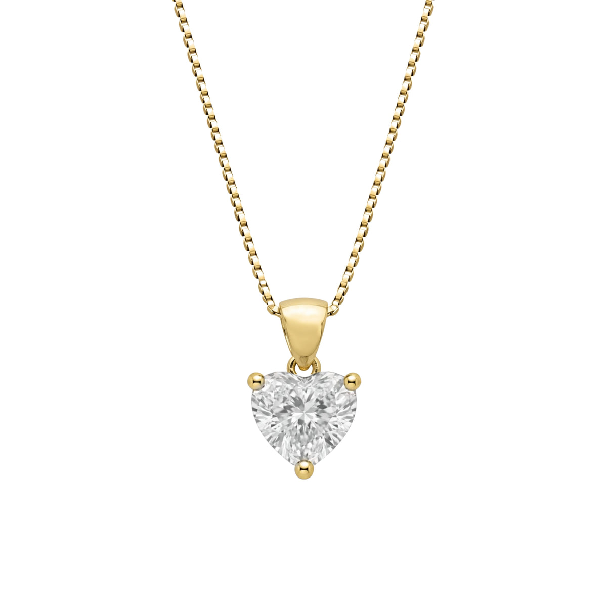 Heart Solitaire Pendant Necklace