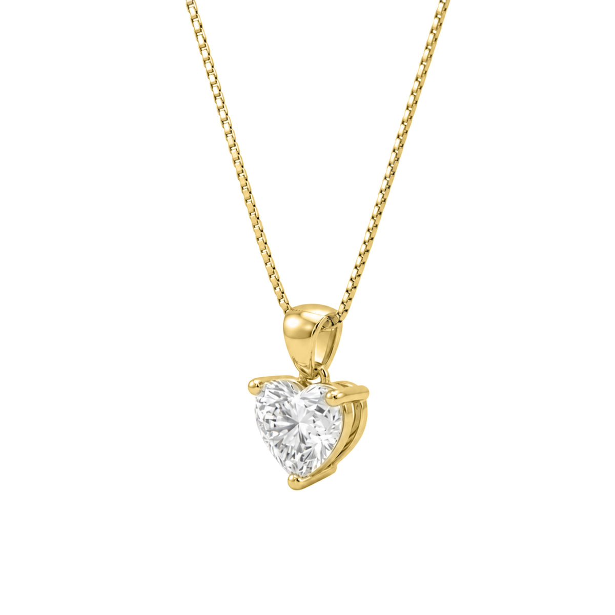 Heart Solitaire Pendant Necklace
