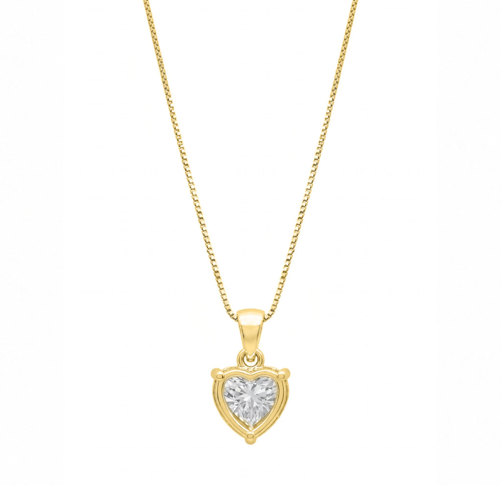 Heart Solitaire Pendant Necklace