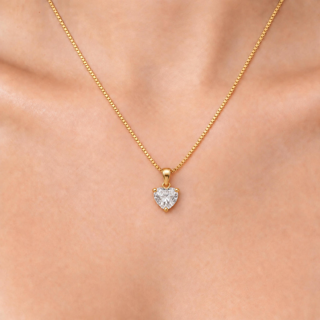Heart Solitaire Pendant Necklace