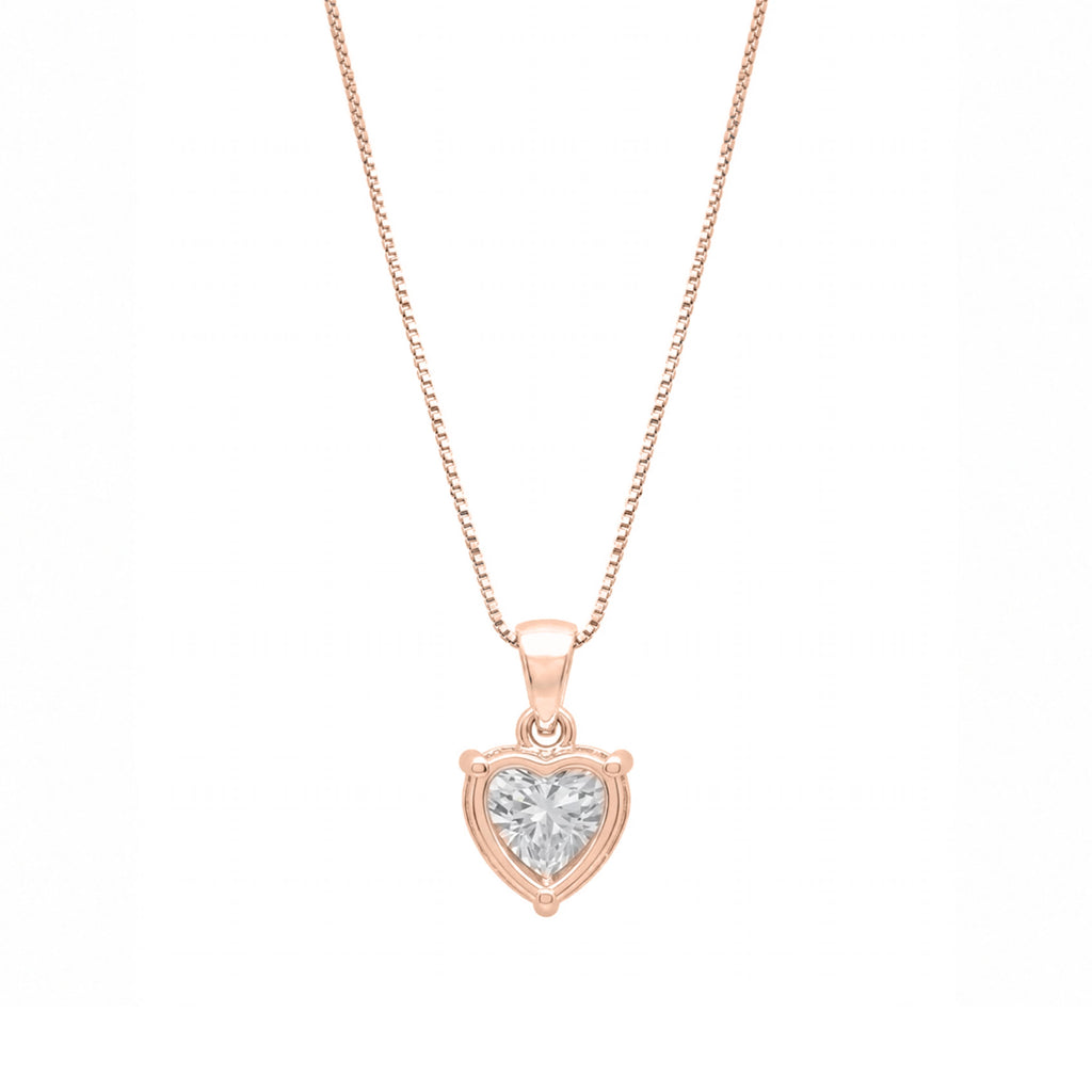 Heart Solitaire Pendant Necklace
