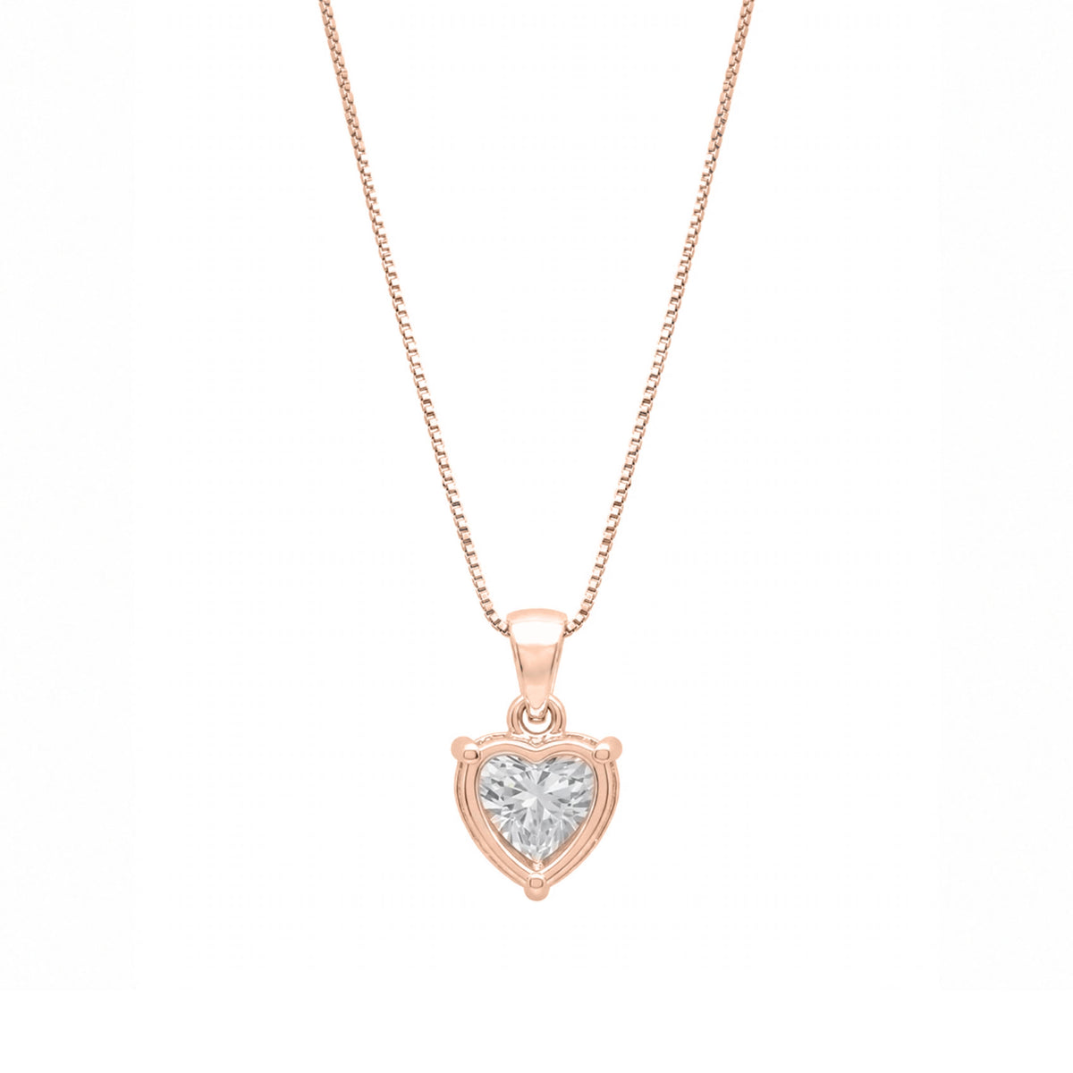 Heart Solitaire Pendant Necklace