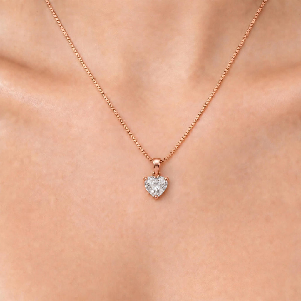 Heart Solitaire Pendant Necklace