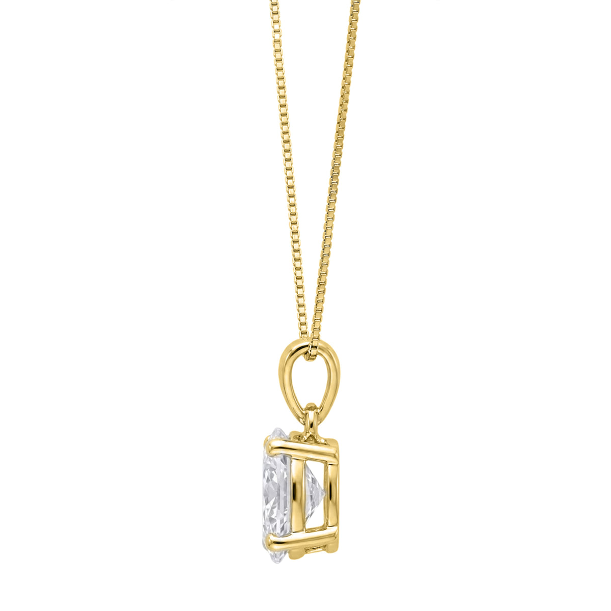 Oval Solitaire Pendant Necklace