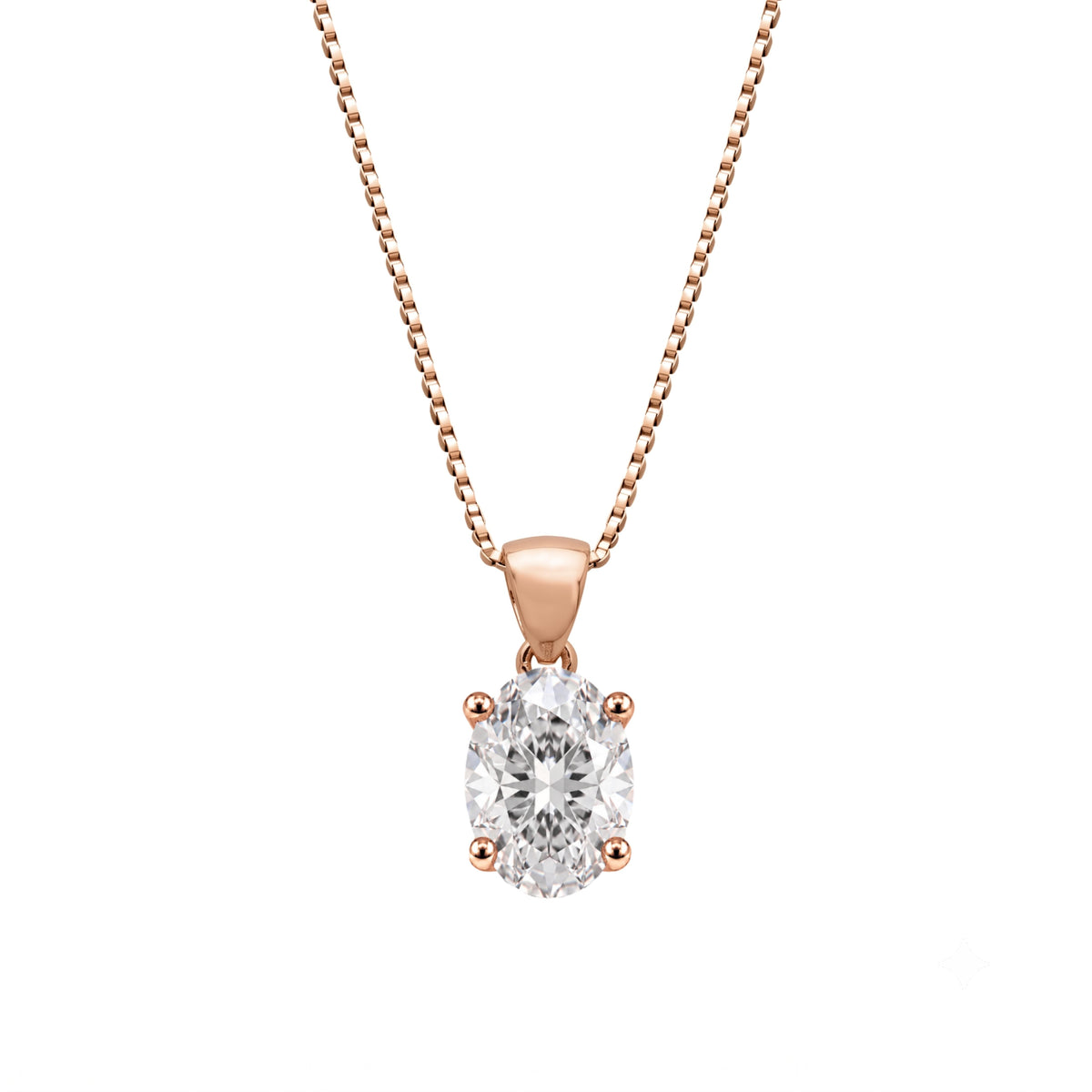 Oval Solitaire Pendant Necklace