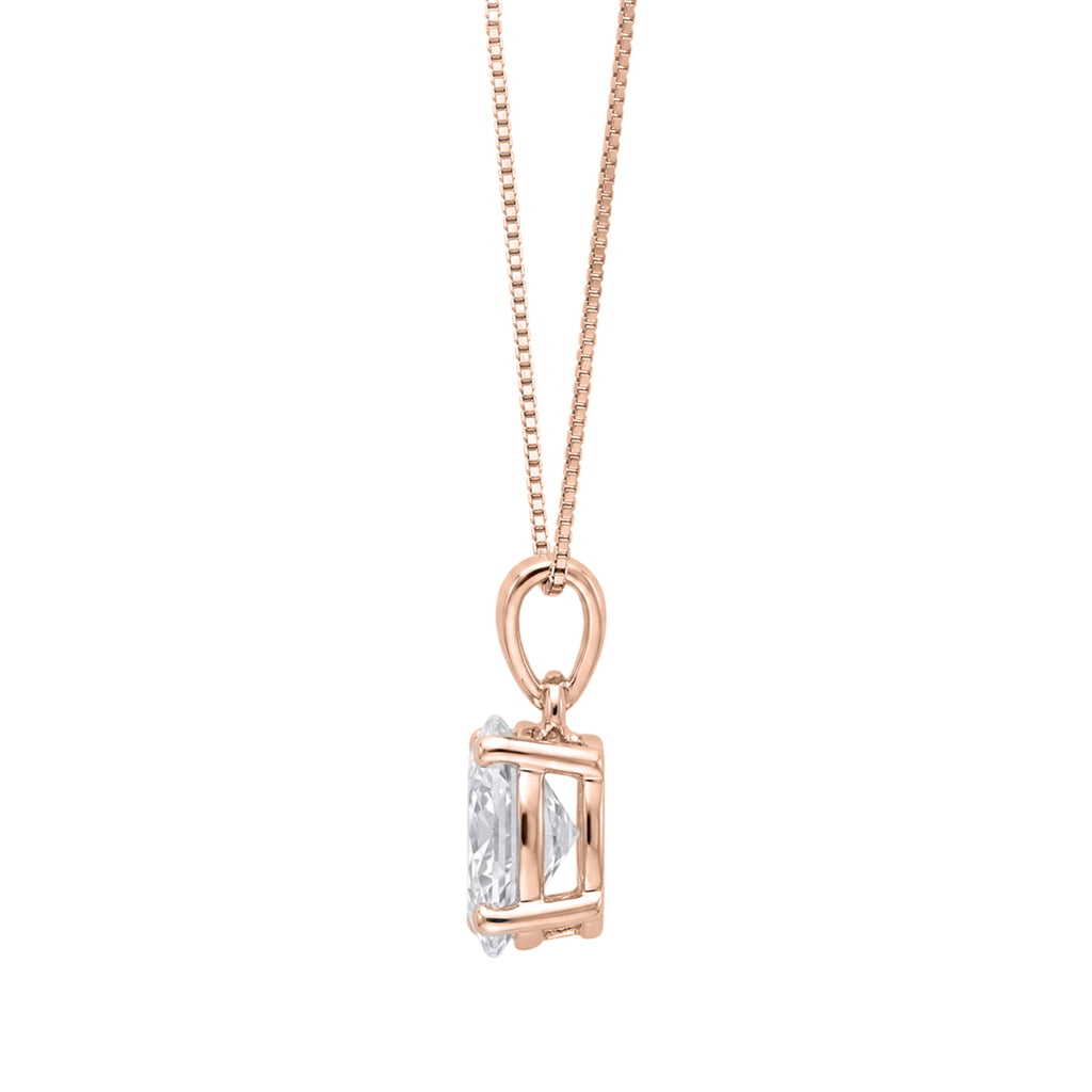 Oval Solitaire Pendant Necklace