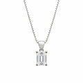 Emerald Solitaire Pendant Necklace