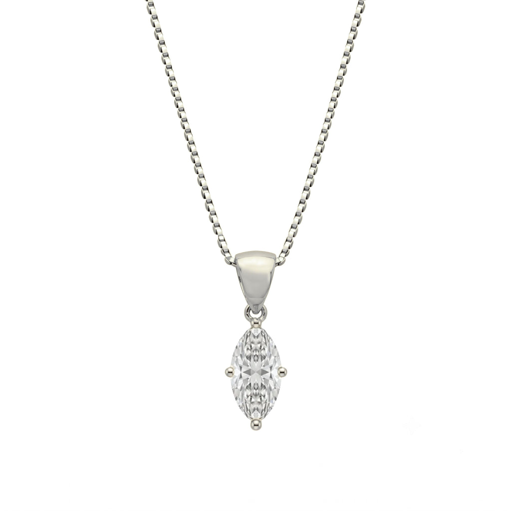 Marquise Solitaire Pendant Necklace