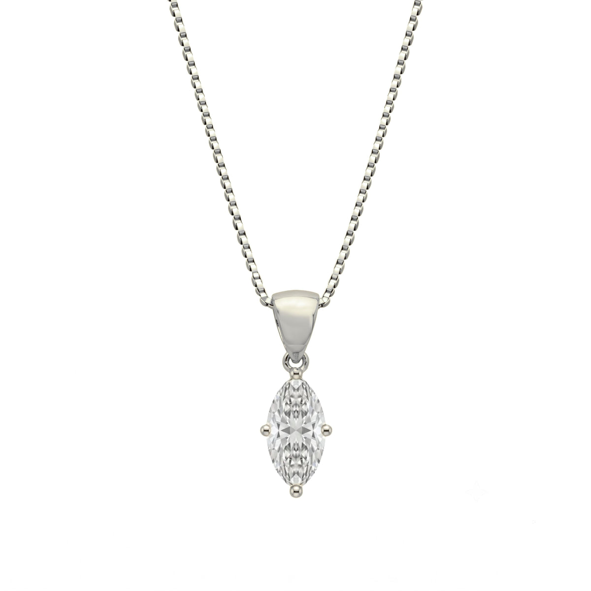 Marquise Solitaire Pendant Necklace