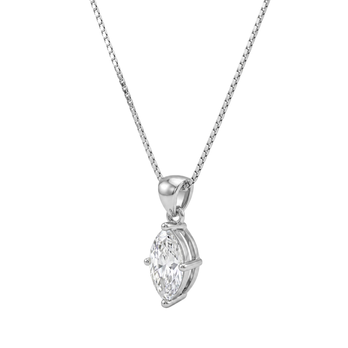 Marquise Solitaire Pendant Necklace