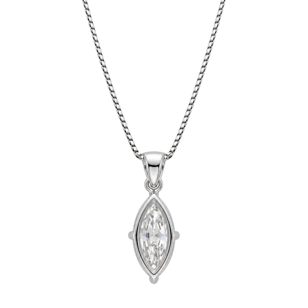 Marquise Solitaire Pendant Necklace