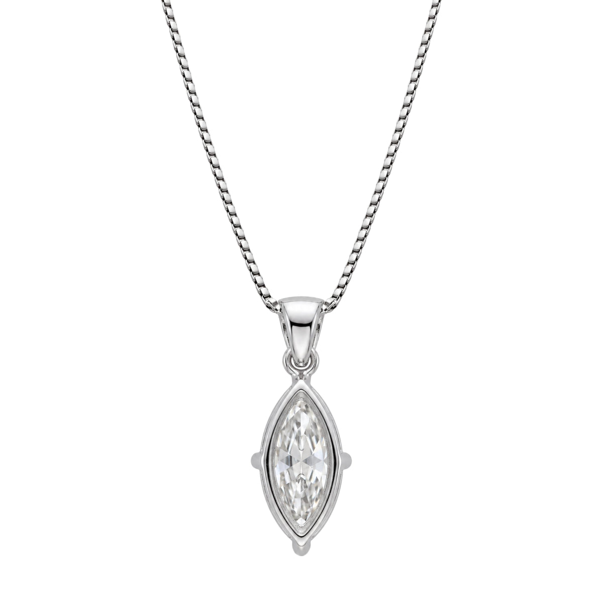 Marquise Solitaire Pendant Necklace