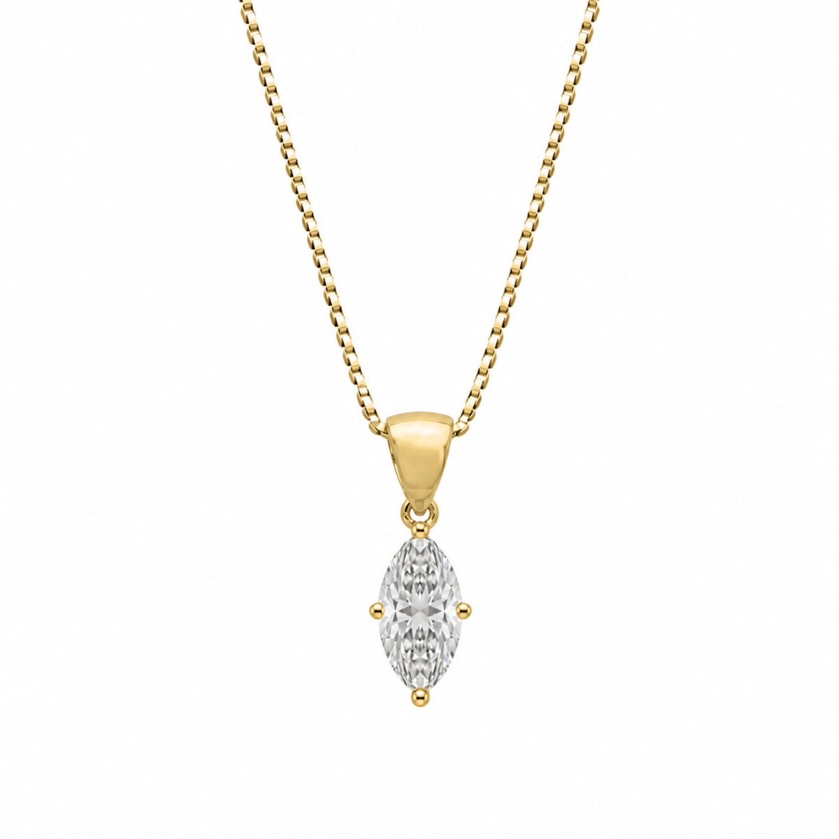 Marquise Solitaire Pendant Necklace