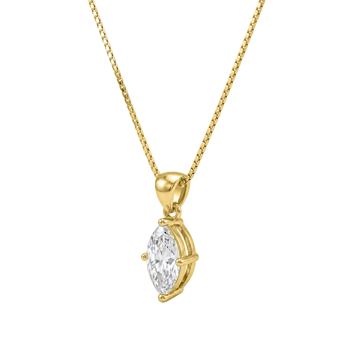Marquise Solitaire Pendant Necklace