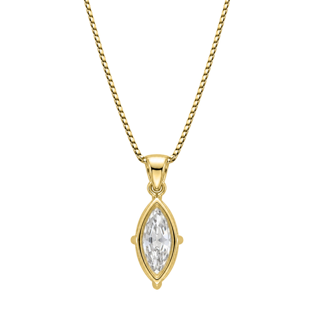 Marquise Solitaire Pendant Necklace
