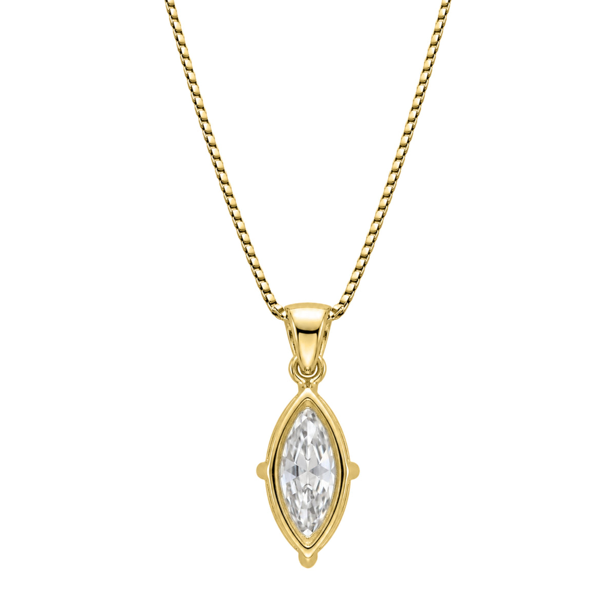 Marquise Solitaire Pendant Necklace