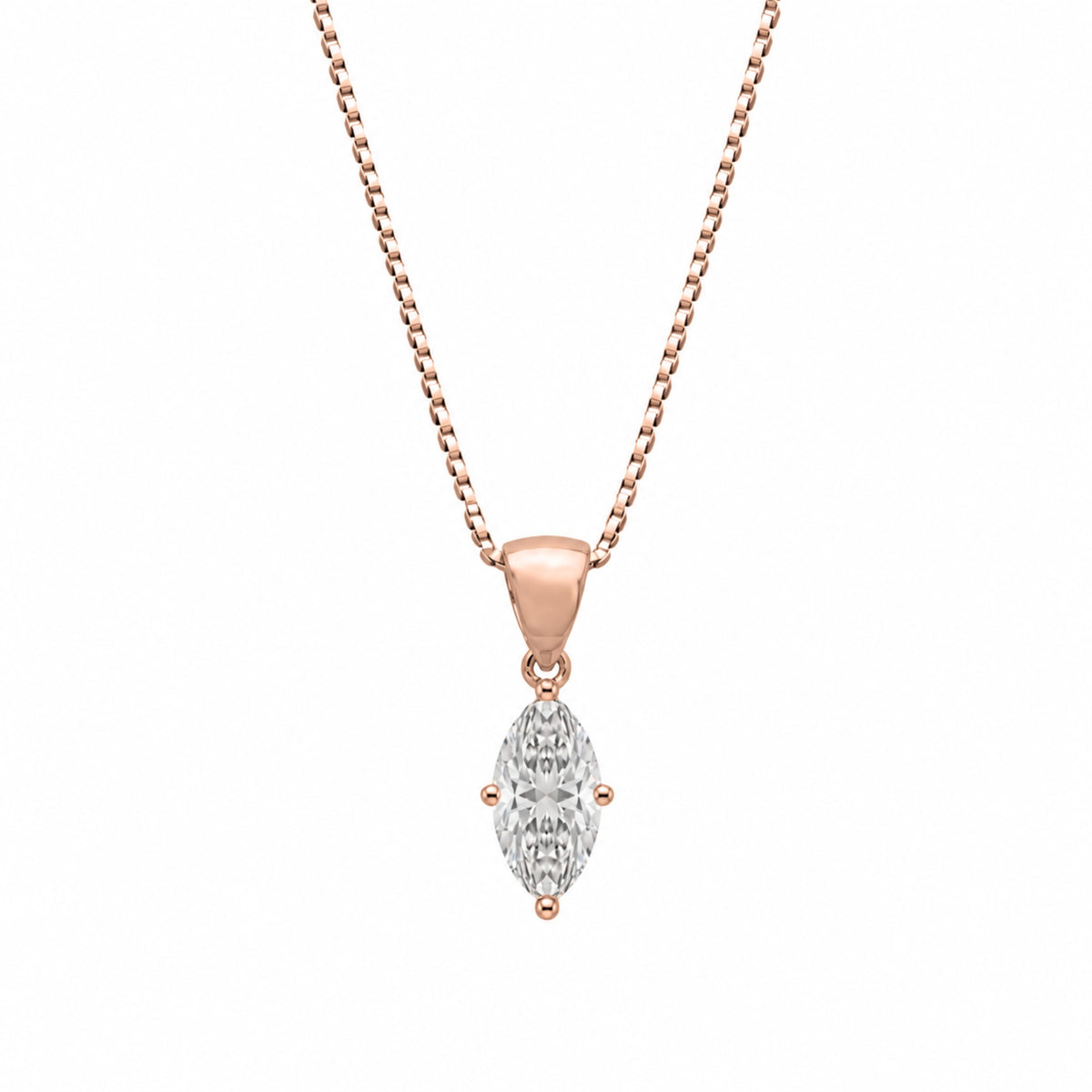 Marquise Solitaire Pendant Necklace