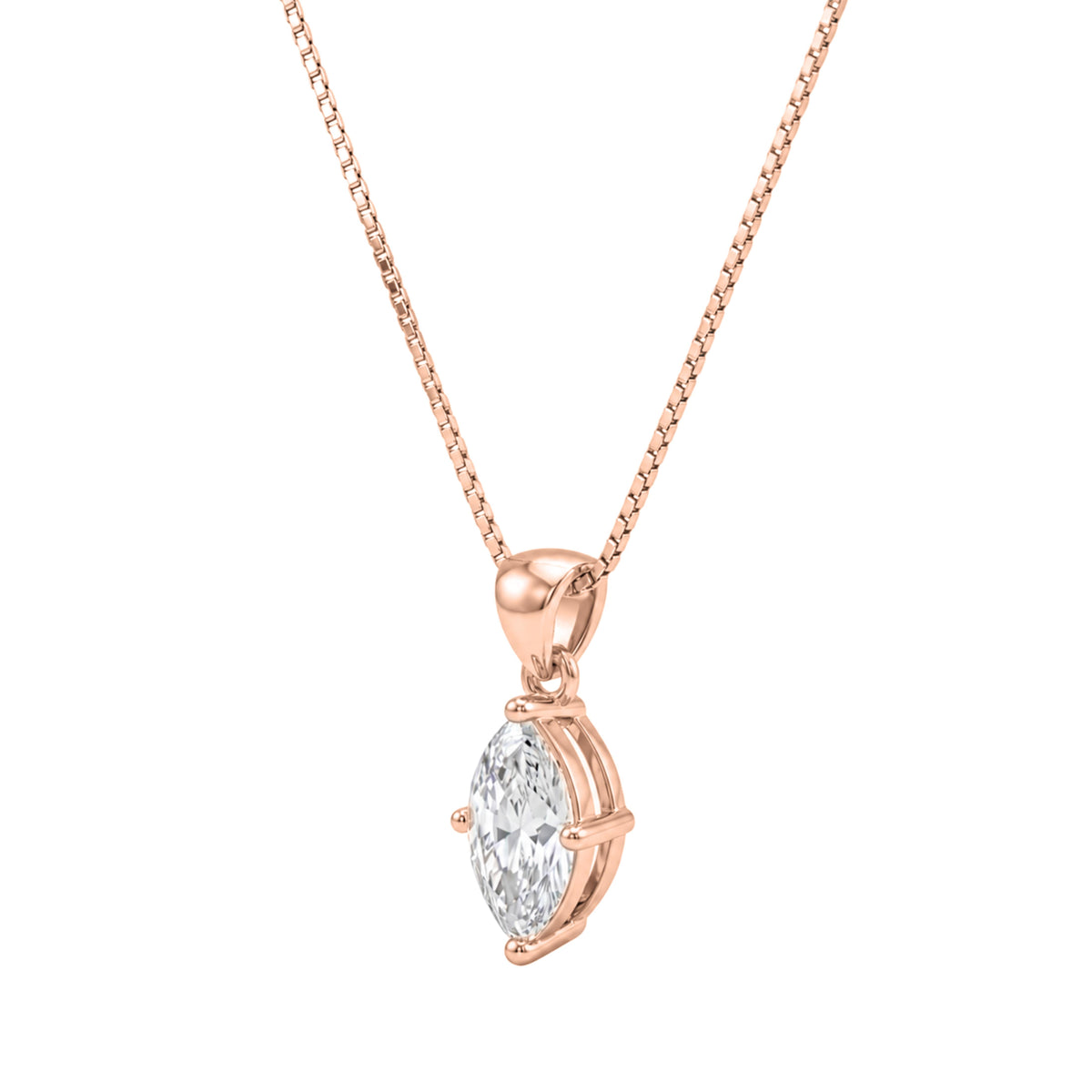 Marquise Solitaire Pendant Necklace