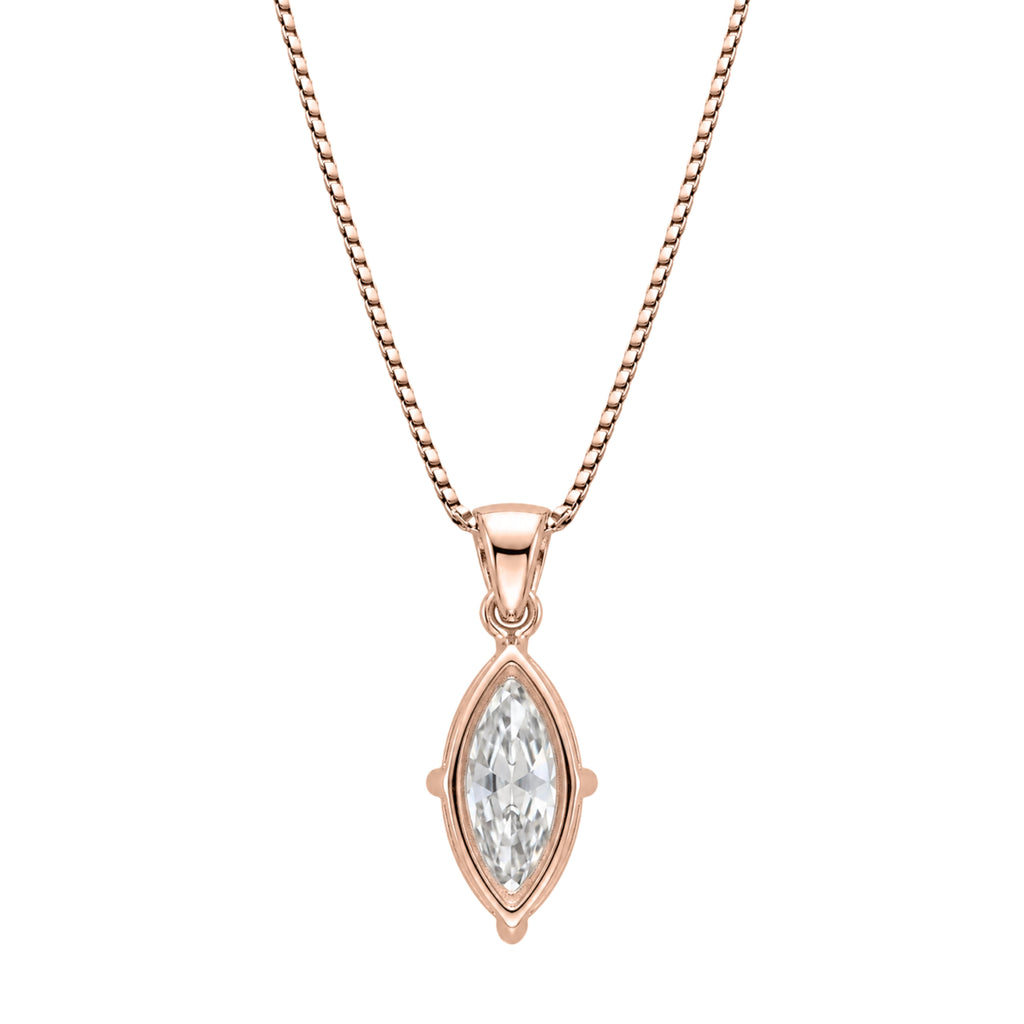 Marquise Solitaire Pendant Necklace