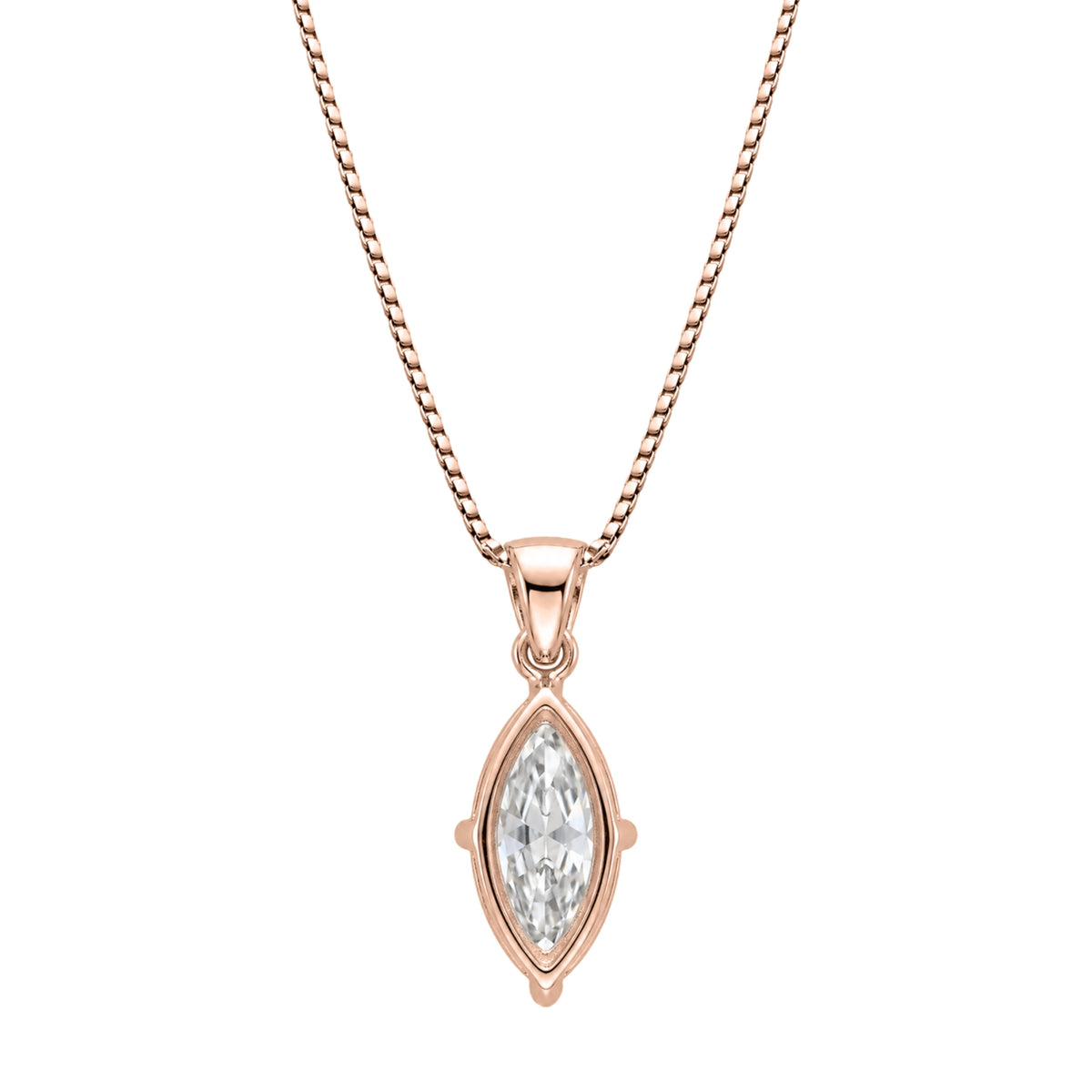 Marquise Solitaire Pendant Necklace