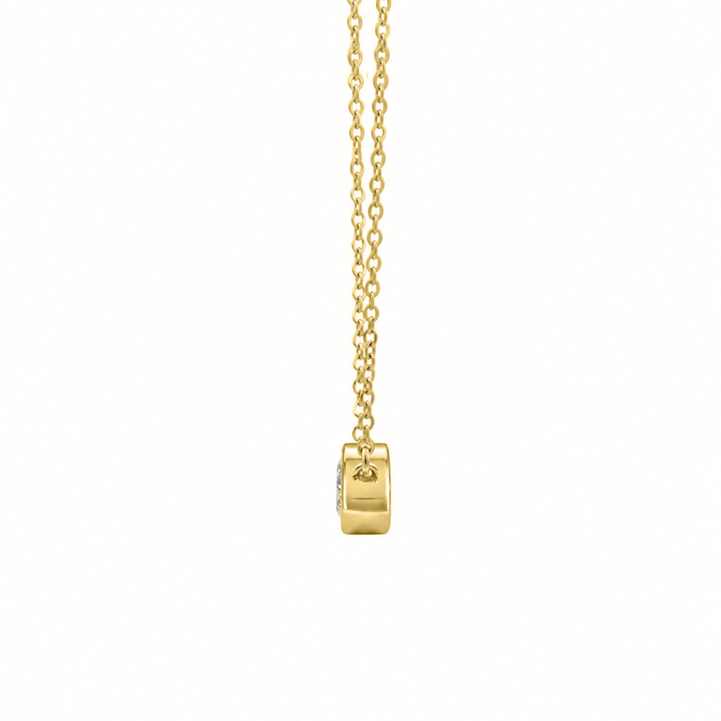 Marquise Solitaire Bezel Pendant Necklace
