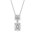 3-5 ctw Round-Oval 2 Stone Pendant