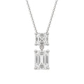 3-5 ctw Round-Asscher 2 Stone Pendant