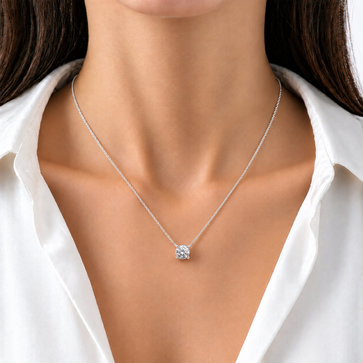 Solitaire Pendant Necklace