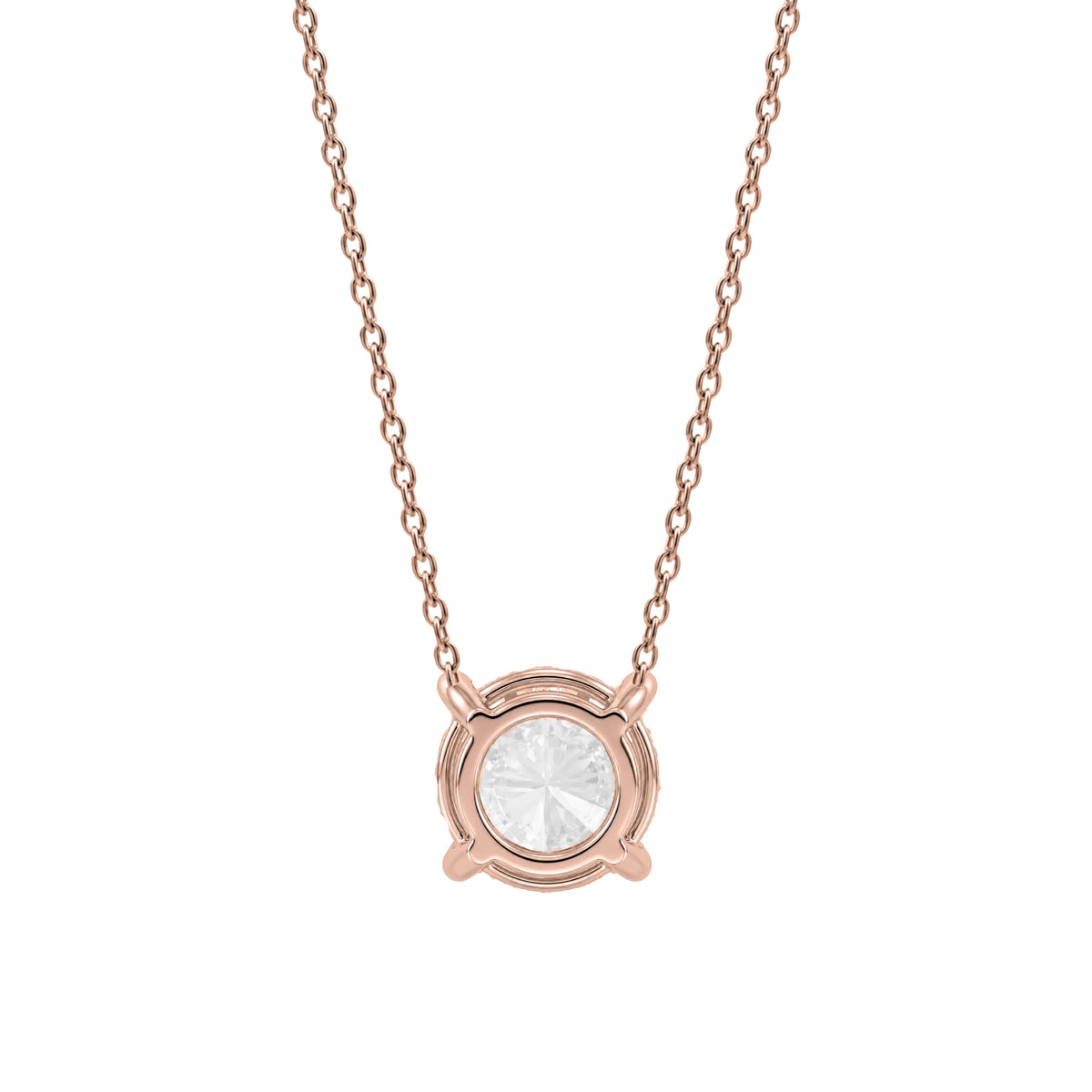 1-6 ctw Round Solitaire Pendant Necklace