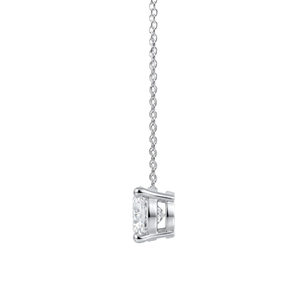 1-6 ctw Oval Solitaire Pendant Necklace
