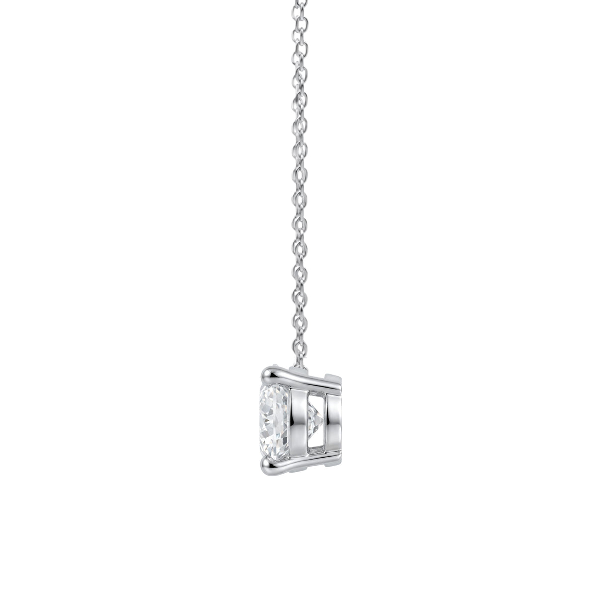 1-6 ctw Oval Solitaire Pendant Necklace