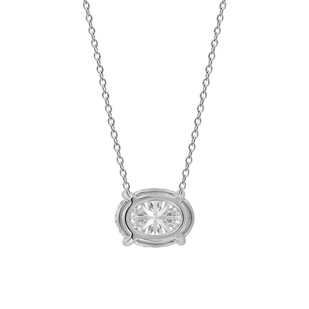 1-6 ctw Oval Solitaire Pendant Necklace