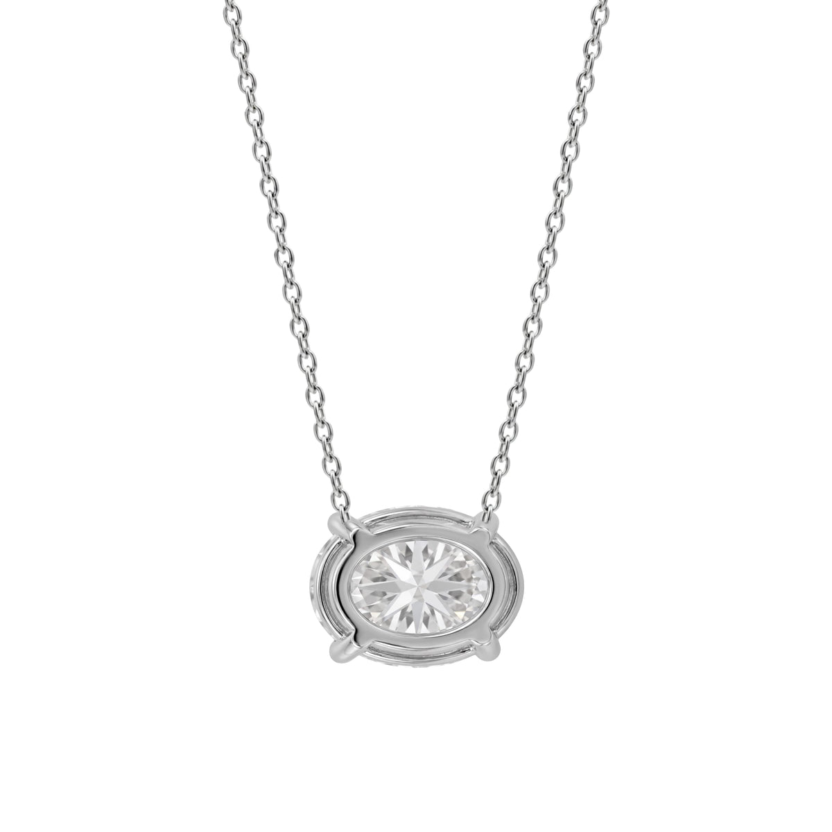 1-6 ctw Oval Solitaire Pendant Necklace