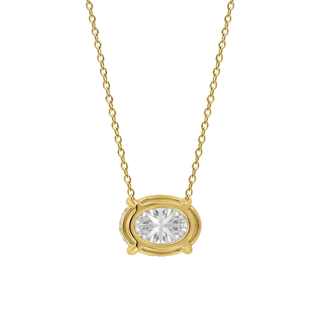 1-6 ctw Oval Solitaire Pendant Necklace